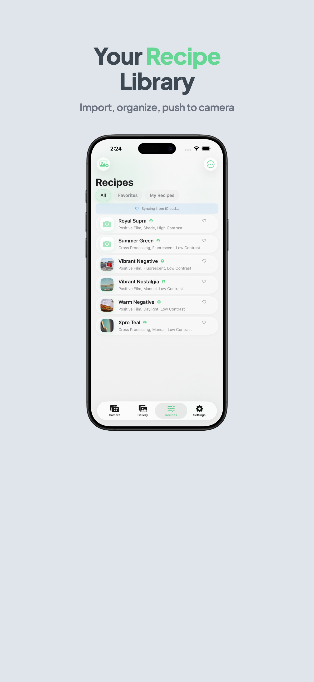 GR Link — your recipe library